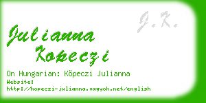 julianna kopeczi business card